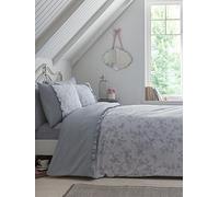 Dreams & Drapes 'Kristen' Frill Detail Duvet Cover Set in Grey | Size: King Dreams & Drapes Grey King