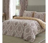 Dreams & Drapes Duvet Cover Set Double - Ashmead Design - Bedding - Berry with Elegant Floral Pattern - Includes 1 Duvet Cover (200 x 200cm) & 2 Pillowcases (50 x 75cm)