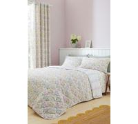 Dreams & Drapes 'Edith' Easy Care Ditsy Floral Print Quilted Bedspread in Lilac | Size: 200 cm x 230 cm Dreams & Drapes Lilac 200 cm x 230 cm