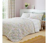 Dreams & Drapes Edith Easy Care Ditsy Floral Print Quilted Lilac Bedspread