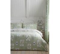Dreams & Drapes Floral Garden Reversible Duvet Cover Set Green