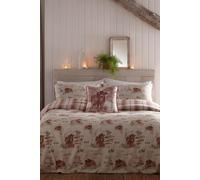 Dreams & Drapes 'Hanson Highland Cow' Brushed Cotton Duvet Cover Set in Terracotta | Size: Single Dreams & Drapes Terracotta Single