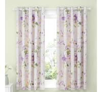 Dreams & Drapes - Heritage Florette Curtains W66 x L72 (168 x 183cm) - 2 Panels - Matching Bedding Available - Lined Curtains in Lilac - Floral Eyelet Curtains in Purple