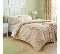 Dreams & Drapes - Heritage Florette Duvet Cover - Super King Bedding Size (260 x 220cm) - 2 Pillowcases - Premium PolyCotton - Floral Duvet Cover in Natural - Natural Bedding with Flowers