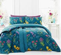 Dreams & Drapes 'Ingrid' Geo Print Foulard Duvet Cover Set in Teal | Size: Super King Dreams & Drapes Teal Super King