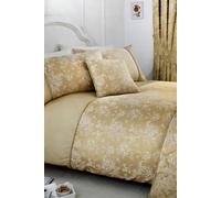 Dreams & Drapes 'Jasmine' Floral Jacquard Duvet Cover Set in Beige | Size: Single Dreams & Drapes Beige Single