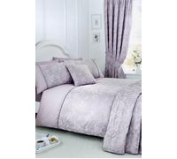 'Jasmine' Floral Jacquard Duvet Cover Set Dreams & Drapes Lavender Single