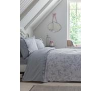 Dreams & Drapes 'Kristen' Frill Detail Duvet Cover Set in Grey | Size: Super King Dreams & Drapes Grey Super King