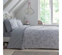 Dreams & Drapes Kristen Frill Detail Grey Duvet Cover Set