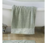 Dreams & Drapes 'Lacie' 100% Cotton Towel in Pale Green | Size: Bath Sheet Dreams & Drapes Pale Green Bath Sheet