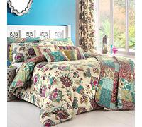 Dreams & Drapes - Marinelli - Easy Care Duvet Cover Set, Double Bed Size, Teal Bedding