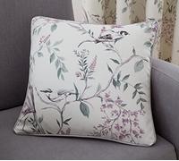 'Jazmine' Filled 100% Cotton Cushion With Hand Painted Floral Print Dreams & Drapes Lavender 43cm x 43cm