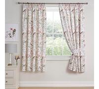 Caraway Pink Pencil Pleat Curtain 66cm x 72cm Pink