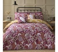 'Enchanted' 100% Brushed Cotton Duvet Cover Set Dreams & Drapes Gold Double