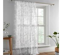 Dreams & Drapes - Single Net Curtain for Windows W55 x L72 (140 x 182cm) - Paisley Voile Curtain for Bedroom/Living Room - Vintage Bohemian Net Curtain - Sheer Jacobean Floral Curtain
