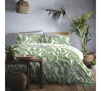 Dreams & Drapes Duvet Cover Set Tahiti – Easy Care – 1-piece Double, Green
