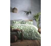 Dreams & Drapes 'Tahiti' Tropical Print Duvet Cover Set in Green | Size: Super King Dreams & Drapes Green Super King