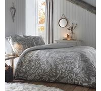 Dreams and Drapes Lodge Woodland Owls Sage Duvet Cover and Pillowcase Set Sage