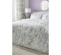 Dreams & Drapes 'Wisteria' Printed Reversible Duvet Cover Set in Lilac | Size: Double Dreams & Drapes Lilac Double