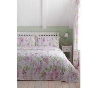 Dreams & Drapes Wisteria Quilted Bedspread - Pink Pink
