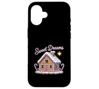 Dreams Gingerbread House Cute Pixel Candy Christmas Case for iPhone 16