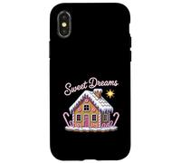 Dreams Gingerbread House Cute Pixel Candy Christmas Case for iPhone X/XS