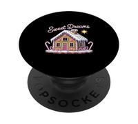 Dreams Gingerbread House Cute Pixel Candy Christmas PopSockets Adhesive PopGrip