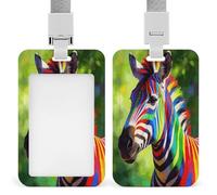Dreams in The Forest Badge Holder with Lanyard,Vertical Hanging Name Card Holder with Clear Window,Dreams in The Forest ID Card Holder for Nurse Teacher Office Women Men