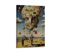 Dreams in The Style of Dadaism Absurdity As Reality Poster Vintage Aesthetic Canvas Painting Wall Art For Living Room 20x30inch(50x75cm) Frame-style