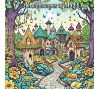 Dreamscapes of Magic: A Whimsical Fantasy Coloring Adventure: A Collection of 4K Intricate Line Art Featuring Fairies, Forests, and Enchanted Worlds - Perfect for Adult Colorists