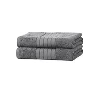 Dreamscene 2 x Jumbo Bath Sheets 100% Cotton Luxury Soft Extra Large Towels Bale - Grey