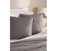Dreamscene 45x45cm Tassel Cushion Covers Silver