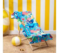 Dreamscene Beach Towel Ocean Sea Life Print, Soft Quick-Dry Lightweight Microfibre Large Beach Towel For Kids Swimming Towel For Holiday Essentials, Multi - 71x152cm