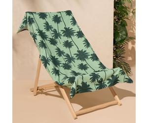 Dreamscene Beach Towel Palm Tree Green, Microfibre Beach Towels for Adults Kids Gym Swimming Pool Beach Holiday Essentials Quick Dry Towel, 71cm x 152cm