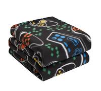 Dreamscene Bedroom & Living Room Throw, Sofa Bed Accessory, Soft & Warm Fluffy Blanket, Printed Game Black Design, Wholesale Set of 10, 120 x 150cm