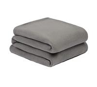 Dreamscene Charcoal Grey Throw for Sofa, Super Soft Warm Cosy Polar Fleece Throw Blanket for Bed Garden Blankets Lightweight Fluffy Single Fleece Blanket, 120 x 150cm