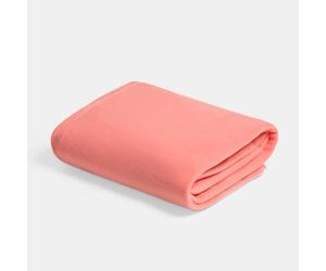 Dreamscene Fleece Throw Blanket for Bed, Gifts for Women Soft Warm Cosy Plain Fluffy Throws for Sofas Settee Armchairs Polar Fleece Blanket Single Bed Throw, Coral - 120 x 150cm