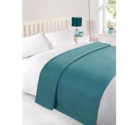 Dreamscene Fleece Throw Blanket for Bed, Super Soft Warm Cosy Plain Teal Throw for Sofa Lightweight Fluffy Single Bedspread Polar Fleece Blanket, 120 x 150cm