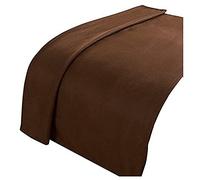 Dreamscene Fleece Throw Blanket for Sofa, Super Soft Warm Cosy Plain Brown Throw Blanket for Bed Lightweight Fluffy Single Bedspread Polar Fleece, 120 x 150cm