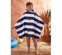 Dreamscene Kids Anchor Printed Hooded Poncho Beach Towel Navy
