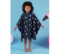 Dreamscene Kids Star Printed Hooded Poncho Beach Towel Navy