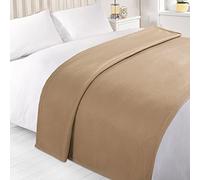 Dreamscene Large Warm Polar Fleece Throw Over Soft Luxury Sofa Bed Blanket, Plain Mink Natural - 120 x 150 cm