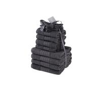 Dreamscene Luxury 100% Cotton 12 Piece Bathroom Towel Bale Set in Charcoal Dreamscene Charcoal