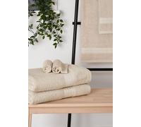 Dreamscene Luxury 100% Cotton 6 Piece Bathroom Towel Bale Set in Beige Dreamscene Beige