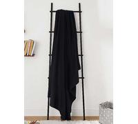 OHS Warm Plain Fleece Throw Over Bed Blanket in Black | Size: 150 cm x 200 cm OHS Black 150 cm x 200 cm