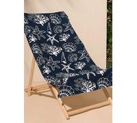 Dreamscene Sea Print Beach Towel Navy