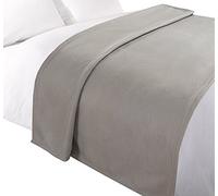 Dreamscene Large Warm Polar Fleece Throw Over Soft Luxury Sofa Bed Blanket, Plain Silver Grey - 120 x 150 cm