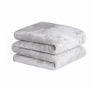 Dreamscene Single Throw for Bed, Luxury Faux Fur Mink Fleece Throw Blanket for Sofa Super Soft Warm Cosy Fluffy Silver Bedspread Lightweight Blanket, 125 x 150cm