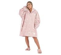 Dreamscene Star Print Hooded Blanket Blush