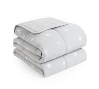 Dreamscene Star Weighted Blanket Adult 3kg Silver Grey, Therapy Insomnia Anxiety Relief for Adults Reversible Soft Teddy Fleece Throw, 100x150cm (Disclaimer:Only suitable for age 3+years)
